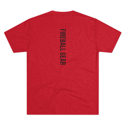 Fireball Gear - Flame & Gear Centered - Black - Fitness Triblend T-shirt