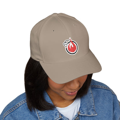 Fireball 3D - Brand Logo - Red & White - Light Colors - FlexFit Cap