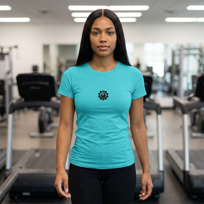 Fireball Gear - Flame & Gear - Black - Women's Slim Fit - Fitness T-shirt
