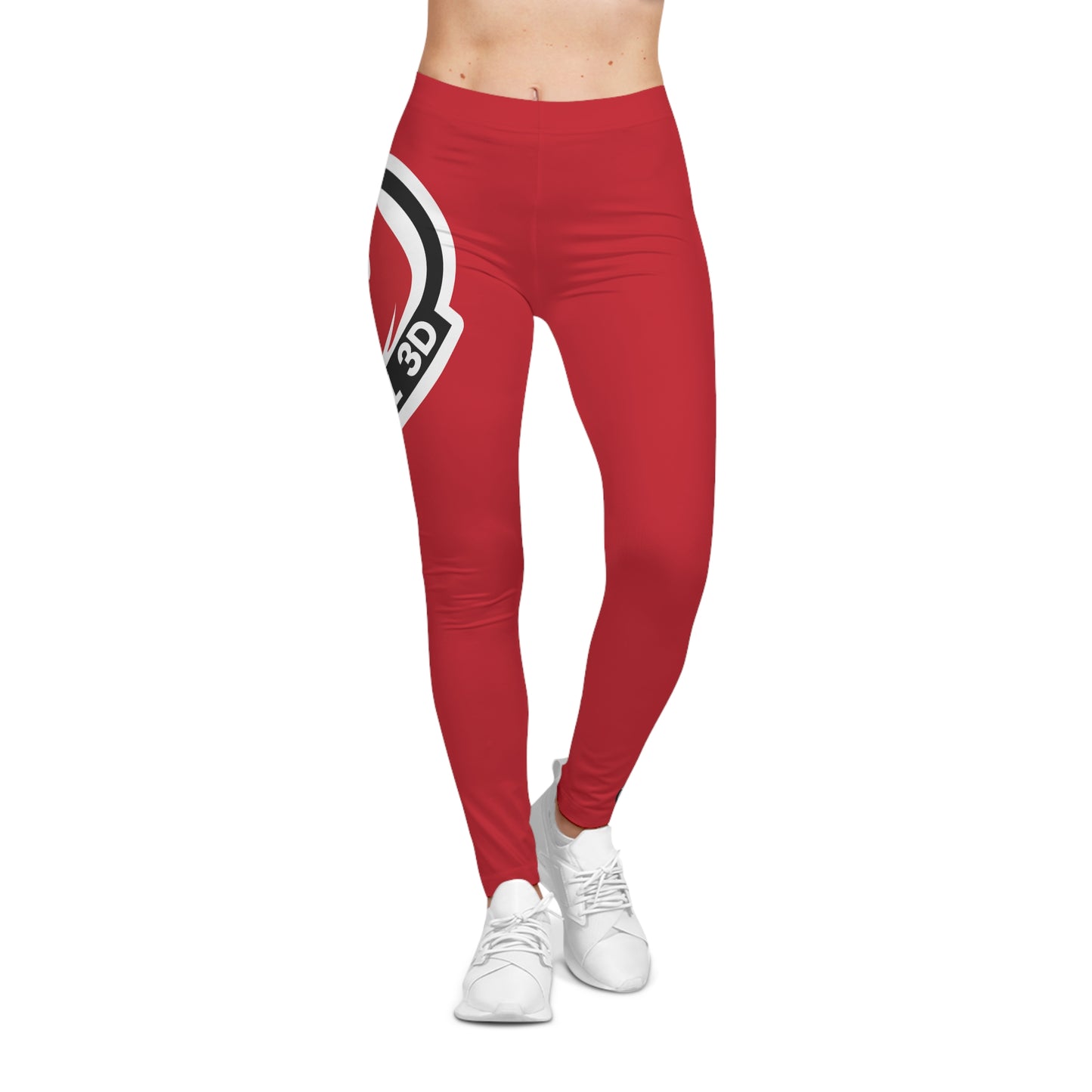 Fireball 3D Women's Leggings - Red