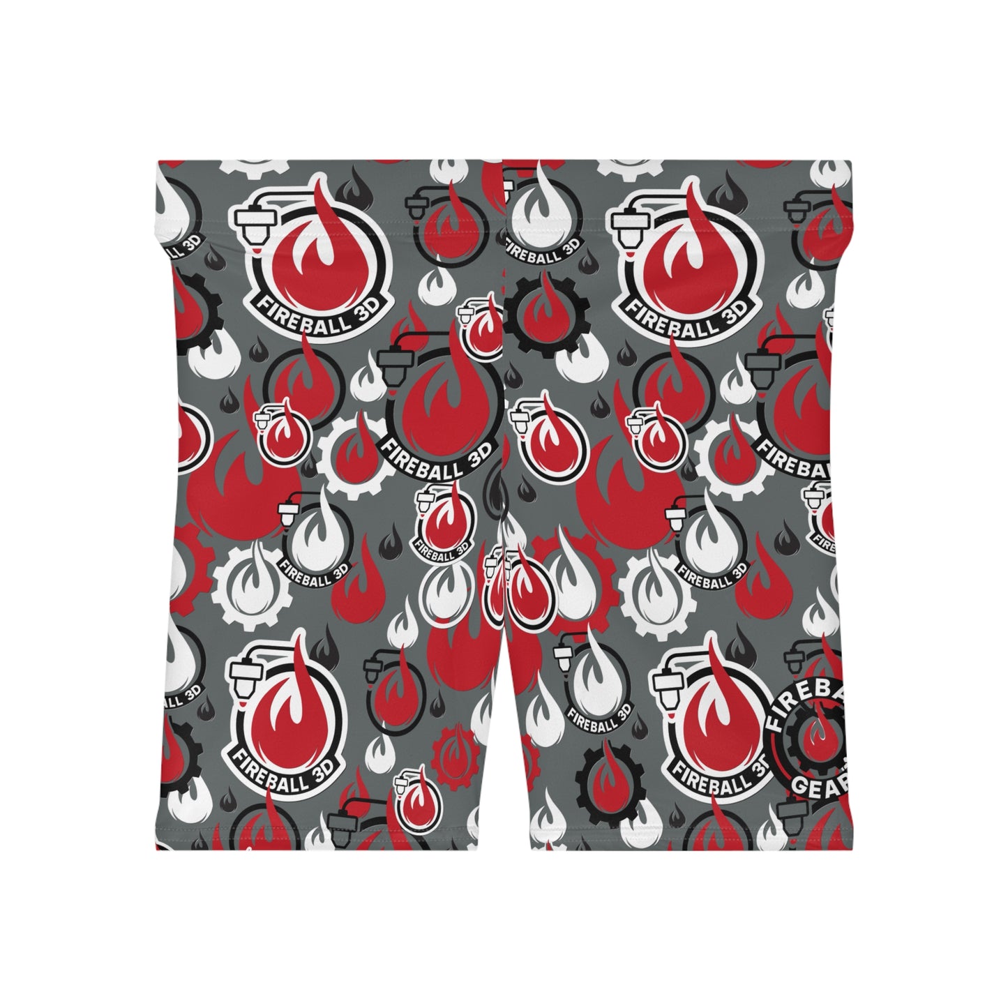 Fireball 3D - Mashup - Women's Biker Shorts