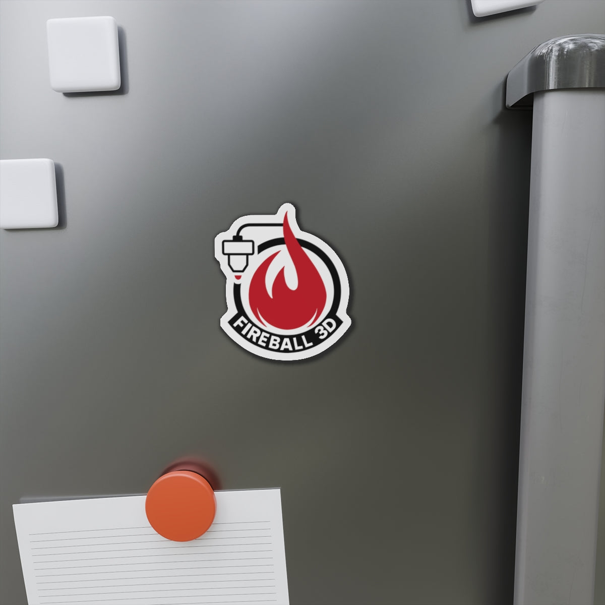 Fireball 3D - Die-Cut Magnets