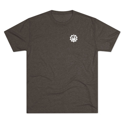Fireball Gear - Flame & Gear - White - Fitness Triblend T-shirt