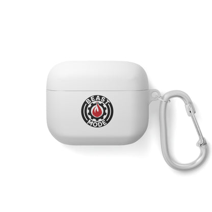 Beast Mode AirPods Case Cover – Black & Red Flame Gear – Personalized with Your Gym Barcode