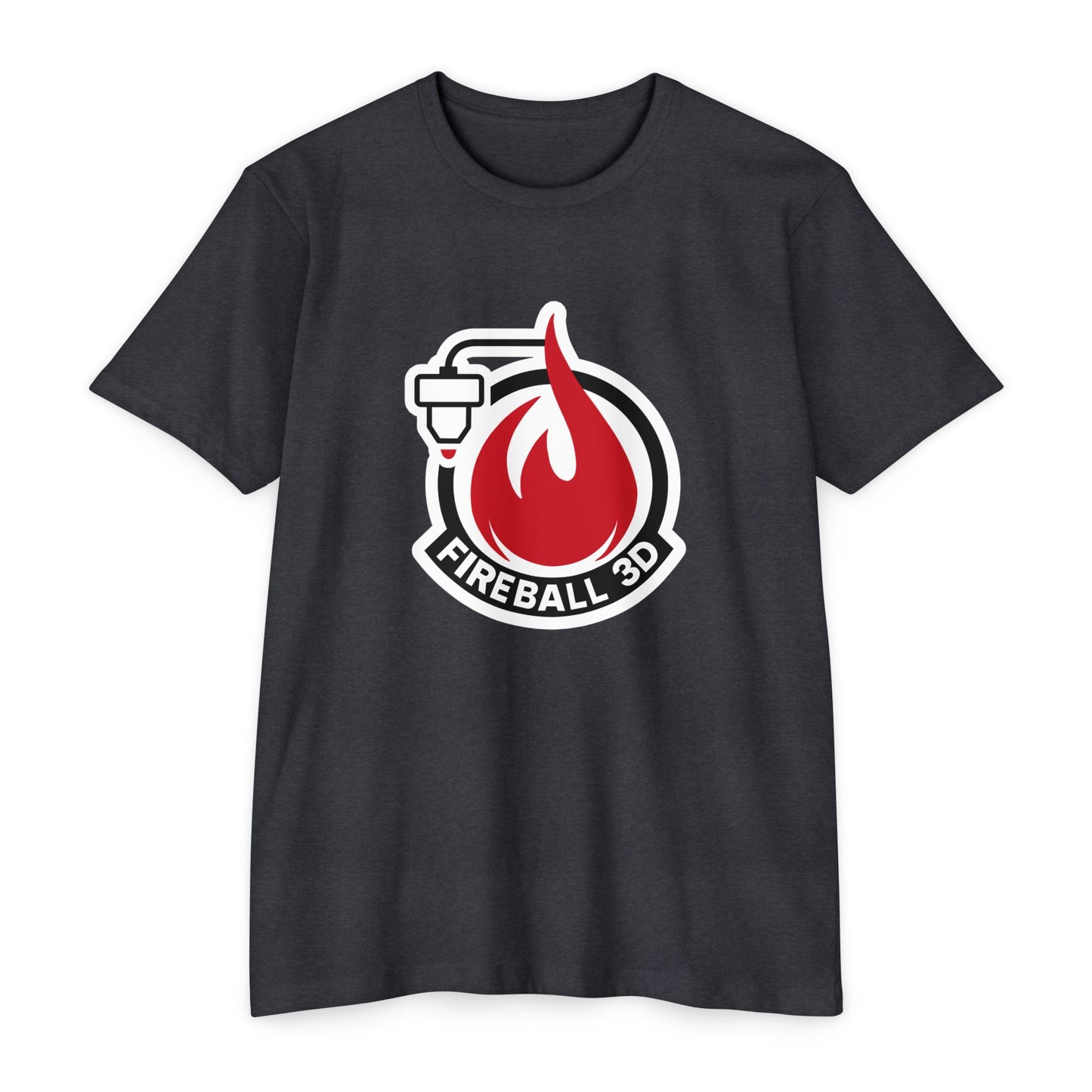 Fireball 3D Logo T-Shirt – Maker | 3D Printing Tee – Premium CVC – Fireball Gear