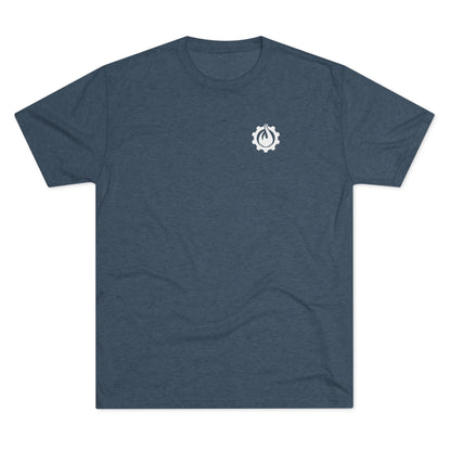 Fireball Gear - Flame & Gear - White - Fitness Triblend T-shirt