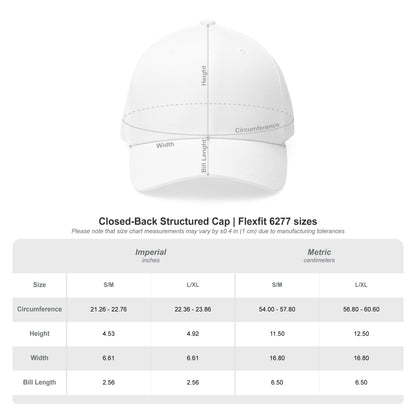 Beast Mode Series - Flame & Gear Circle - FlexFit Cap - Black & White